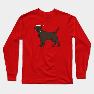 Holiday Chocolate Lab Long Sleeve T-Shirt